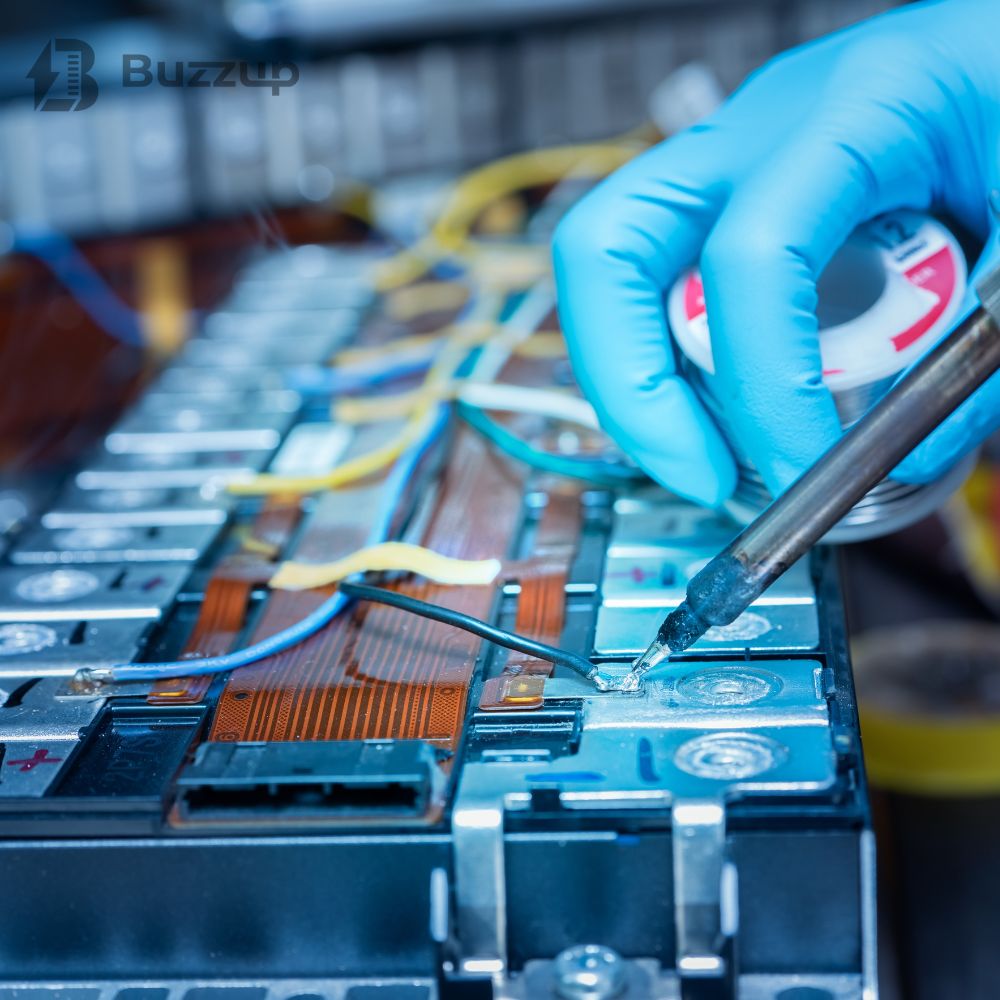 Golf Cart Battery soldering iron job